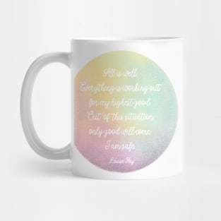 Inspirational quote Louise Hay Sticker Mug